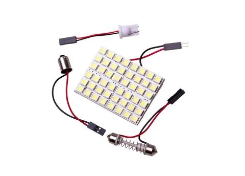 LED panel lighting to replace the bulb in car salon Lighting panel with 48... Stock Photos