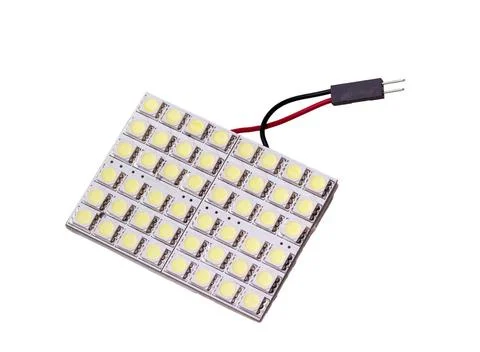 LED panel lighting to replace the bulb in car salon with 48 LEDs Lighting ... Stock Photos