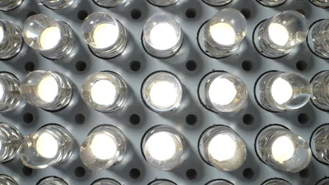LED panel with many luminous diodes. Dolly shot Video stock 244471753
