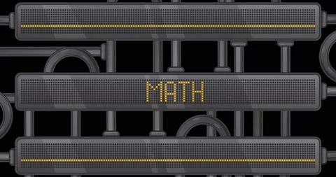 Led Panel with Math text Stock Footage 231834294