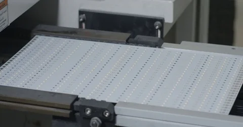 LED panel modern production line Video stock 73502414