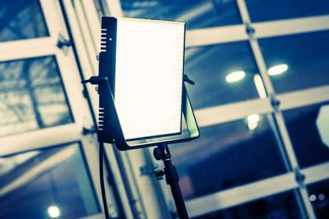 LED Panel Modern Videography Lighting System. 写真素材