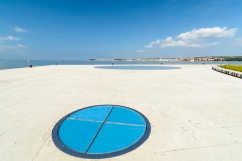 Led Panel who represent the Solar system in Zadar , Croatia Stock-Fotos