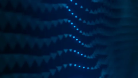 Led particles flow on color background. Modern design element. 3d rendering HD Stock Footage 117303121