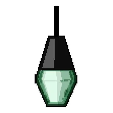 Led pendant lights pixel art vector illustration Stock Illustration
