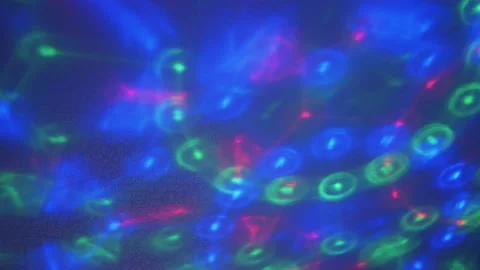 LED Projector, Disco Ball of Starry Sky Shines on Ceiling with Colored Patterns. Stock Footage 146915494