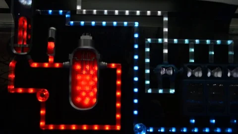 Led red light motion Stock Footage 74299923