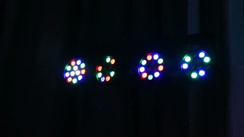 LED Rotating lamp Magic Party Light. Disco Stage Lighting RGB Colorful. Stock Footage 86206295