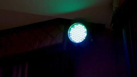 LED Rotating lamp Magic Party Light. Disco Stage Lighting RGB Colorful. Stock Footage 89932295