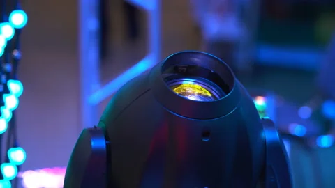 Led rotating light head Stock Footage 88680353
