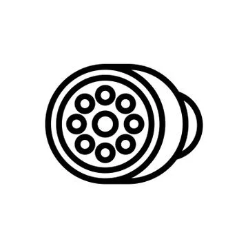 Led round spotlight icon vector outline illustration Ilustración de archivo