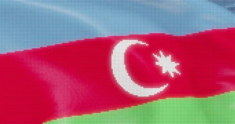 Led Screen Azerbaijan Flag Seamless Loop stock video Stock Footage 180762305