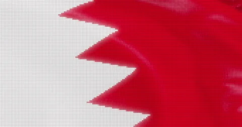 Led Screen bahrain Flag Seamless Loop stock video Stock Footage 180832615