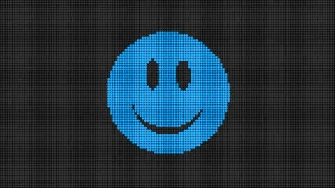 Led Screen Beat Happy Face Stock Footage 104672480