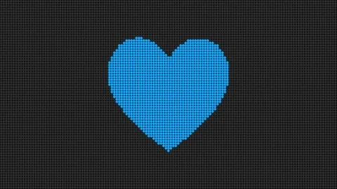 Led Screen Beat Heart Stock Footage 104729253
