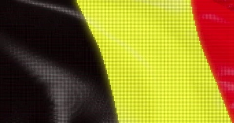 Led Screen Belgium Flag Seamless Loop stock video Stock Footage 180772565