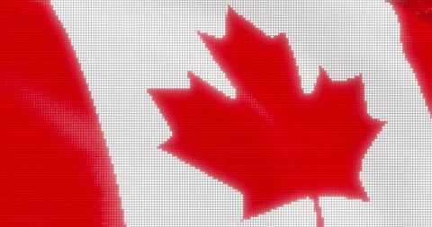 Led Screen Canada Flag Seamless Loop stock video 動画素材 180753165