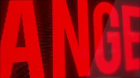Led Screen Danger Alert Stock Footage 59746202
