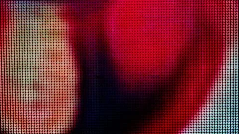 LED Screen Displaying an RGB Dot Pattern Stock Photos