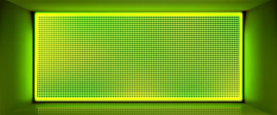 LED screen with green light pattern Stock Illustration