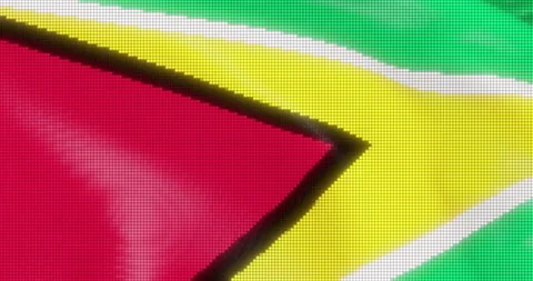 Led Screen guyana Flag Seamless Loop stock video Stock Footage 180829249