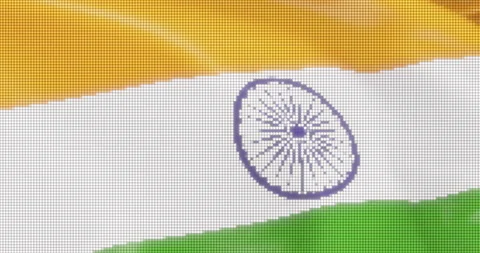 Led Screen  india Flag Seamless Loop stock video Stock Footage 180831204