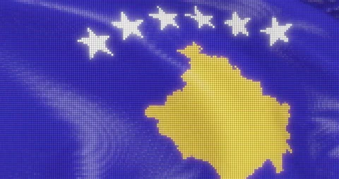 Led Screen kosova Flag Seamless Loop stock video Stock Footage 180853019