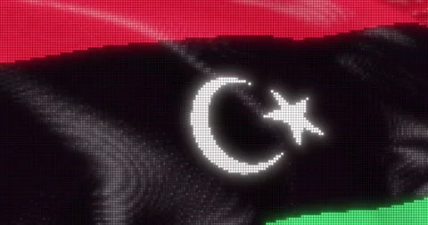 Led Screen libya Flag Seamless Loop stock video Stock Footage 180843648