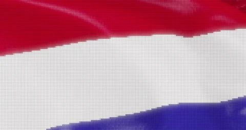 Led Screen Netherlands Flag Seamless Loop stock video 動画素材 180762302