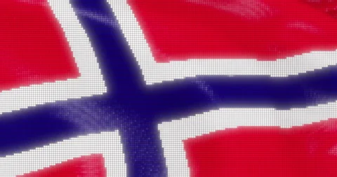 Led Screen Norway Flag Seamless Loop stock video Stock Footage 180738454