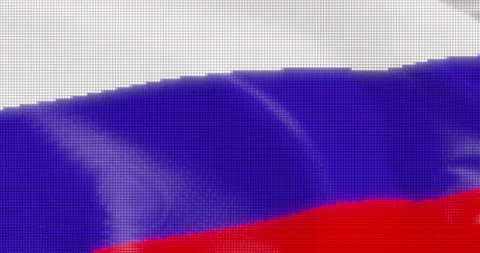 Led Screen Russia Flag Seamless Loop stock video Stock Footage 180740099