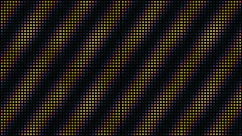 LED screen with shifting diagonal pixel patterns Stock Footage 335938523