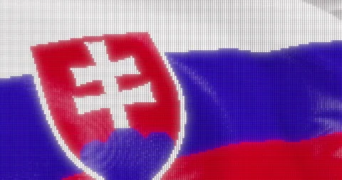 Led Screen slovakia Flag Seamless Loop stock video Stock Footage 180851368