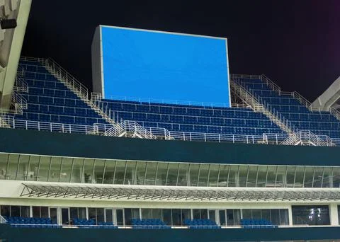 LED screen in stadium 스톡 사진