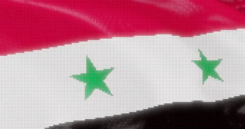 Led Screen Syria Flag Seamless Loop stock video Stock Footage 180740284