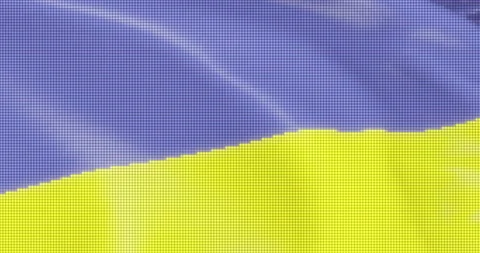 Led Screen Ukrain Flag Seamless Loop stock video Stock-Footage 180743358
