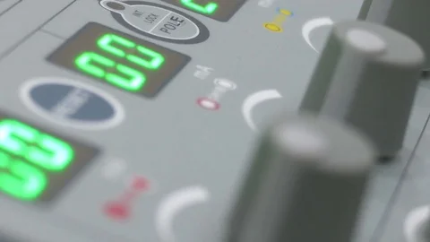 LED screens and knobs on thermotherapy and diathermy machine Video stock 85133042