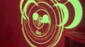 Led show, flashing lights, changing pictures on the wall and dancer silhouette HD Footage