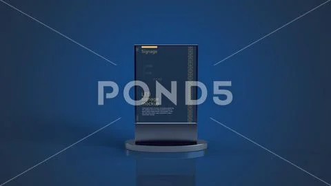 LED Signage Mockup Lightbox Display Stand Шаблон PSD