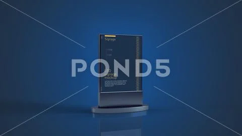 LED Signage Mockup Lightbox Display Stand PSD Template
