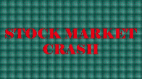 LED signboard with blinking warning text Видео 105278465