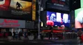 LED Signs Evening Lights Night New York City Times Square Popular Attraction Lit HD Footage