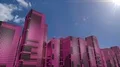 LED skyscrapers scrolling graphics buildings city 4k 4k or 4k+ Resolution