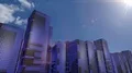 LED skyscrapers scrolling graphics buildings city 4k 4k or 4k+ Resolution