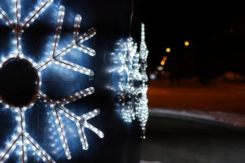LED snowflake Stock Photos