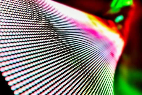LED soft focus background, Abstract LED Panel art wall falling out of focus Fotos de archivo