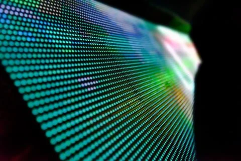 LED soft focus background, Abstract LED Panel art wall falling out of focus Stock Photos