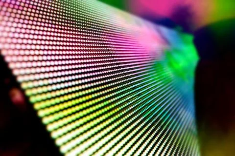 LED soft focus background, Abstract LED Panel art wall falling out of focus Fotos de archivo