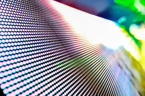LED soft focus background, Abstract LED Panel art wall falling out of focus Stock Photos