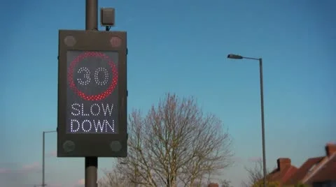 Led speed sign warning Video stock 10836071